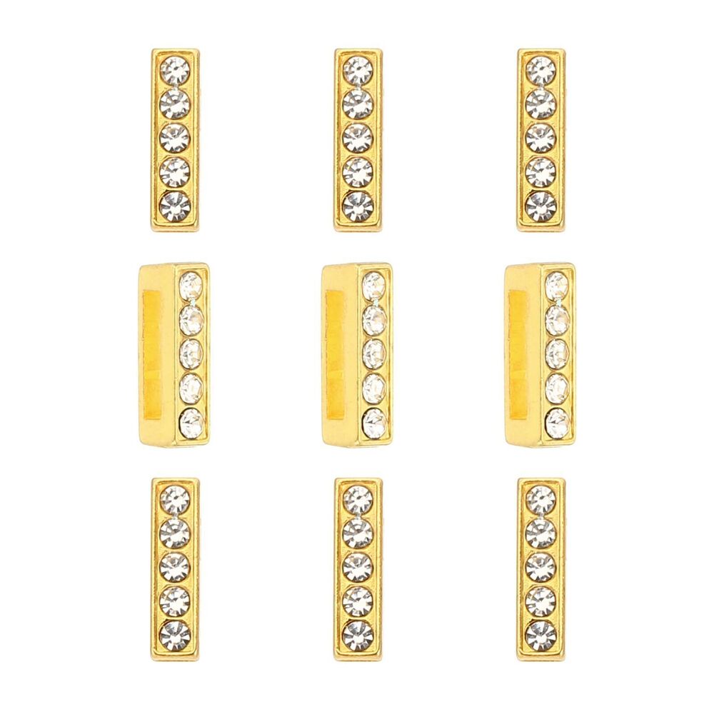 1141 30pcs Letter Charm, Rhinestone Alphabet Slide Wristbands Charm Pendant